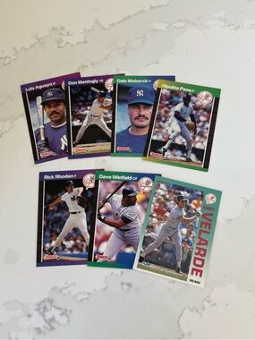Baseball Trading Cards Donruss 89 + 1 Fleer Yankees  lot of 7